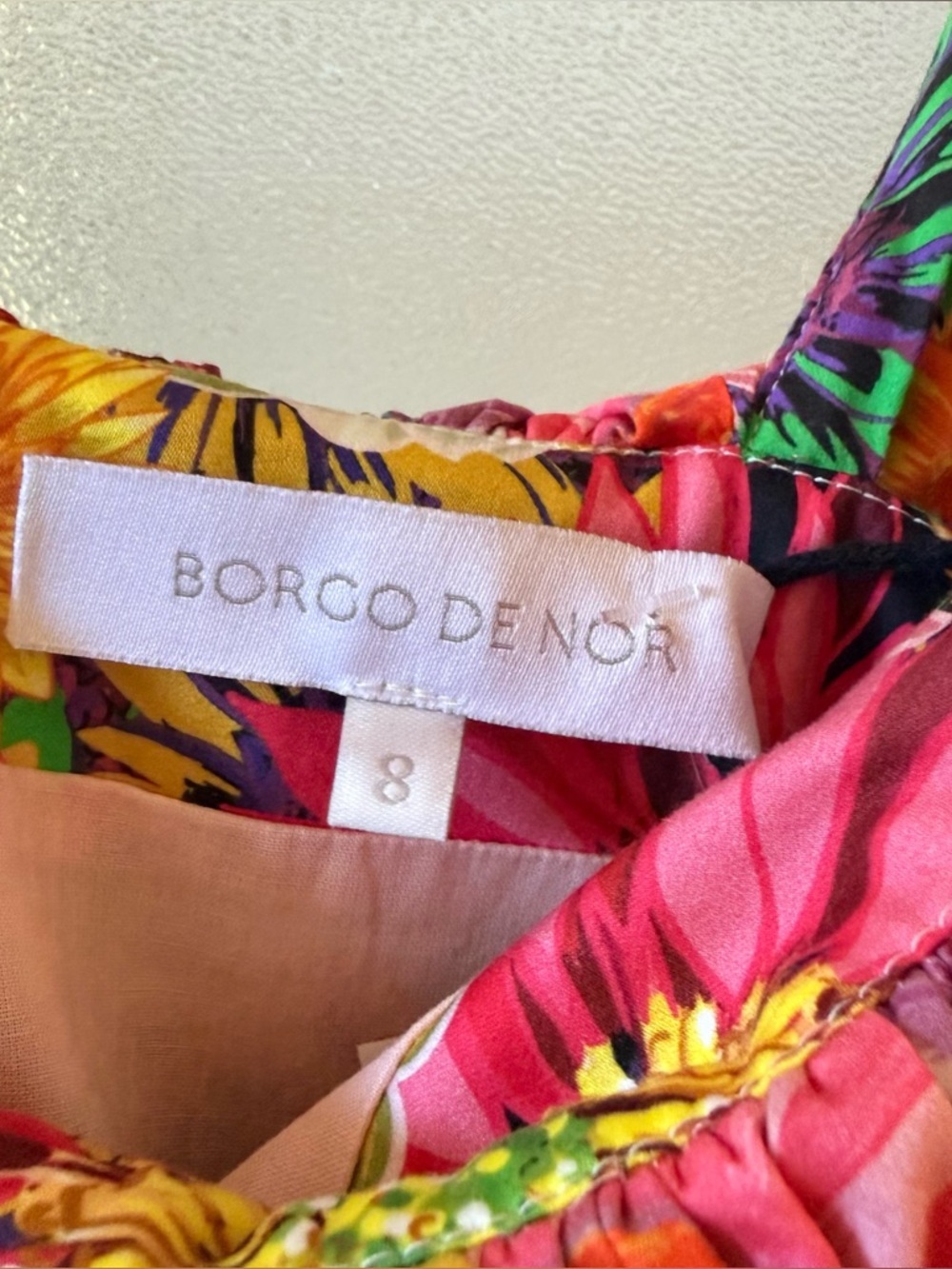 BORGO DE NOR Jessie Over the Rainbow Floral Midi Dress Sz 8 AU/4 US - Picture 9 of 11
